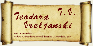 Teodora Vreljanski vizit kartica